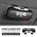 Autoklaaside karp P&auml;ikeseprillide hoidik Peugeot 207 307 308 407 408 3008 5008 Citroen C2 C3 C4 C5 C6 jaoks Automaatne p&auml;ikesesirm Klaasikarp