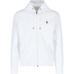 Polo Ralph Lauren Ss22 Logoga tikitud kapuutsiga lukuga pikkade varrukatega dressipluus meestele dressipluus valge 710883329013 L