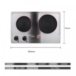 Kaasaskantav Lauapliit Majapidamises Roostevaba Terasest Elektripliit K&ouml;&ouml;giseade Kahekordse Juhtimisega Infrapunapliit