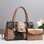 Euroopa ja Ameerika Retro Krokodillimuster Naiste Kaheosaline K&auml;ekotikomplekt - Uus S&uuml;gis/Talv &Uuml;he &Otilde;la ja Crossbody Padjakott 30x12x18cm, handle 12cm sinine