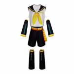 Anime Kagamin Len Cosplay Kost&uuml;&uuml;m Rin Kagamin &Uuml;htne Len R&otilde;ivad Sisaldavad Varrukad Retuusid Peakatted Halloweeni Kost&uuml;&uuml;m Meestele 2XL 60-65kg beež