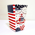 Iseseisvusp&auml;eva peo dekoratiivne popkornikarp 4. juuli lipuga kinkekarp Independence Day Popcorn Box 4-piece Set