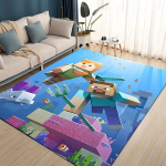 3D Minu Maailma Ehitusm&auml;ng Multikas Vaip Vaip Elutuppa Magamistuppa Kodu Diivani Kaunistus, Laste M&auml;ngimine Libisemisvastane P&otilde;randamatt 60x90cm( 23x35in )