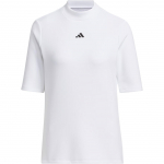 Adidas k&otilde;rge kaelusega poolvarrukaga golfipolo s&auml;rk naistele Valge IS4786 M