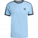 Adidas Originals Triibuline &Uuml;mmarguse Kaelusega Kitsa L&otilde;ikega L&uuml;hikeste Varrukatega T-s&auml;rk Meeste Topid Hall Sinine JY1371 2XL