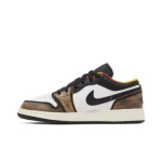 Air Jordan 1 Low SE GS Kulumisefektiga Pruunid Retro Tossud DQ8421-001 EU 40 must/valge