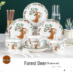 Yu Yi Angel Forest Hirv 16-osaline keraamiline s&ouml;&ouml;gin&otilde;ude komplekt