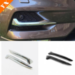 for Nissan Qashqai J11  ABS Carbon/Chrome Accessories Car Front Head Bumper Fog Light Lampshade Frame Cover Chrome mirror