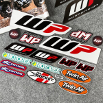 WP KTM-i kahvlikleebiste jaoks Mootorratta tarvikud vedrustus veekindlad kleebised helkurkaunistus motokrossi amortisaator 30x20 CM3YJ