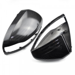 Carbon Fiber Pattern Side Mirror Cover Cap Replacement For Mercedes-Benz C S E GLC W205 W253 W222 W213 W238 X253 only for Bright black