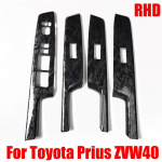 For Toyota Prius ZVW40 ABS black Car Door Armrest Window Lift button Switch Panel Cover glass control panle Interior ABS black