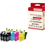 Cartouches compatibles - NOPAN-INK - LC 980 XL - Noir, Cyan, Magenta, Jaune - Pack de 6 - Haute performance