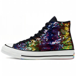 Converse 1970ndate Pride Chuck &Uuml;marotsaga Paelkinnitusega K&otilde;rged Espadrillid Unisex H&otilde;bedased 35