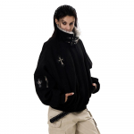 High Street Vintage Jakk Naistele Lahtine Soe Paksenenud Mantel Streetwear Personaliseeritud Hip Hop Mood Pehmed Parkad S must