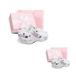 Crocs Classic Platform Clog EVA Magus ja Lahe Klassikaline Pilv Dok Retro Armas V&auml;rviline K&auml;sitsi Maalitud Kingikarp Augud Kingad Naiste Valge 34-35 valge