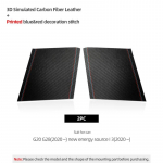 For BMW G20 G28 3 i3 Ser Made of Alcantara Car Center B Pillar Panel Sticker Cover Side Trim M Performance Interior Accessory 2pcs Carbon Fiber