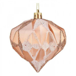 Boules de No&euml;l - Diamant - Cuivre - Plastique - &Oslash; 8 cm pruun