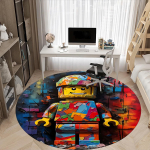 1 tk Lego Art kontori &uuml;mmargune vaip, sisevaip sobib kontorisse, magamistuppa, elutuppa kodu kaunistamiseks, ruumi kaunistus, kontor a0928210 120cm by 120cm gray