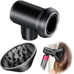 Difuusori ja adapteri komplekt Dyson Airwrapile, Airwrap Styler'i muutmiseks f&ouml;&ouml;ni kombinatsiooniks Pack of 2 black