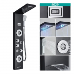 Robinet de douche LED, Affichage num&eacute;rique de la temp&eacute;rature, Syst&egrave;me de massage corporel, Noir 8029