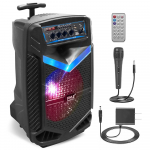 Pyle 400W juhtmevaba Bluetoothi v&auml;liportatiivne helis&uuml;steem Salvestus Karaoke DJ-pidu Laetav raadio Pyle PPHP842B k&otilde;lar, Laetav, Kasutus, 3,1 kg