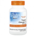 Doctor's Best, vegan oomega-3, EPA+DHA, 2000 mg, 60 taimset pehmet kapslit (1000 mg pehmekapsli kohta)