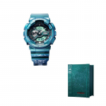 CASIO Meeste vedelkristall/analoog topeltn&auml;iduga seeria 55mm Roheline kell GA-110KAl22-3PFS Mountains and Seas Box Limited Edition