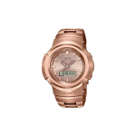 CASIO meeste t&auml;ismetallist seeria kuldne k&auml;ekell AWM-500GD-4APR Rose Gold Watch Dial
