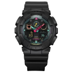 CASIO Unisex Vedelkristall/Analoog Kahekordse N&auml;idikuga Seeria Must Kell GA-100MF-1A GA-100MF-1A Black Dial