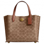 Coach Willow 24 Klassikaline logo keeratava lukuga kott Naiste kott Pruun Karamell C8562-B4XHG Basic Set (Bag+Dust Bag)