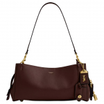 Coach Rogue 34 Klassikaline Prinditud Logo Nahast Crossbody &Otilde;lakott Suur Naiste kotid Punakaspruun CCX18-B4MPL Basic Set (Bag+Dust Bag)