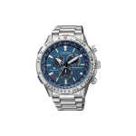 CITIZEN Ecology Drive Collection Valgusj&otilde;ul t&ouml;&ouml;tav kvartsmehhanismiga roostevabast terasest rihmaga k&auml;ekell CB5000-50L Silver Strap blue