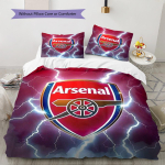 arsenal Mustriga Voodipesu Tekikott Komplekt Tekikott Padjap&uuml;&uuml;r Kodu Kaunistus S&uuml;nnip&auml;evakingitus (1 * tekikott + 2 * padjap&uuml;&uuml;ri, ilma s&uuml;damikuta) 135x200cm