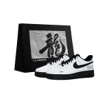 Nike Air Force 1 Abrasion Resistant Height Increasing Low top Skateboard Shoes Unisex Black White CW2288-001(Team577-1S-BOX) 35.5 gray