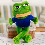 45cm Kurb Konn Pehmem&auml;nguasi Pehme T&auml;idisega Padi Pepe Konn Maagilise Ilmega Pehmem&auml;nguasi Armas Kingitus Lastele Poistele T&uuml;drukutele roheline