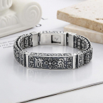 Kuue t&auml;hem&auml;rgi mantra keerlev sutratrummel Tee Tong Yun Chao Xuan Retro budistlik uks K&auml;ev&otilde;ru Meeste ehted 18CM