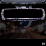 L&auml;ikiv auto tahavaatepeegli kate Dekoratiivne Bling auto tahavaatepeegel auto kivist korpus Tagumised peeglid auto sisetarvikud pruun