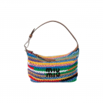 Miu Miu tikitud logoga heegeldatud nahast kott Naiste k&auml;ekotid Vikerkaar 5NE841-2F46-F0055 Basic Set (Bag+Dust Bag)