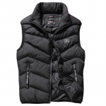 S&uuml;gistalvine soe naiste meeste sule puuvillane polsterdatud varrukateta jope vest vest Parka L must