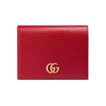 Gucci GG Marmont Punane Krokodillimustriga Nahast Kaheksmurtav Rahakott, Kuldne Kahekordne G-logo, Mitu Kaardipesa, Naiste Igap&auml;evane Reisi Kaardihoidja 456126-CAO0G-6433 Box(Basic Set+Box)
