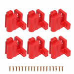 6 pakki Milwaukee M12 12V t&ouml;&ouml;riistahoidja kinnitust 18 kruviga ABS-plastikust seinakinnituskorraldaja Punane akudoki hoidja