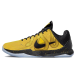 Nike Zoom Kobe 5 Slip Resistant Abrasion Resistant Low top Basketball Shoes Men's Black Gold IB4481-500(Team667-) 40 black