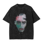 Gootika Rock Marilyn Manson Antichrist Superstar Graafiline Tr&uuml;kk Vintage Pesuga T-s&auml;rk Unisex T&auml;navastiil YK Mood L gray