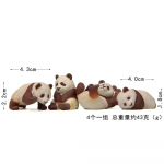 4 tk/komplekt Joonisfilm Mini Loom Panda Mikro Maastik Figuur Dekoratsioon Vaik Kaunistus Aed Miniatuur
