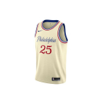 Nike MEESTE NBA Philadelphia 76ers Ben Simmons 25 City Edition Swingman S&auml;rk Valge Kreemjas Meeste AV4664-281 S