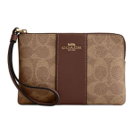 Coach Corner Zip 16 Logo T&otilde;mblukuga Randmekott Sidur V&auml;ike Naiste Sidur Pruun Kollane CW854-IMXHE Gift Box Sets (Basic Set+Black Box) gray