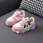 Laste helendavad tossud vilkuvate LED-idega Pehme tallaga V&auml;ikelapse kingad Poisid T&uuml;drukud Multikakujundus Kinnis Size 24 Insole Length 15cm gray