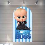 &Otilde;nnelik Boss Baby Kaarjas Taustakate S&uuml;nnip&auml;evapeo Kaunistus Poisi v&otilde;i T&uuml;druku S&uuml;nnip&auml;evapeo Vasts&uuml;ndinud Beebi Taust Kohandatud Kaarjas 3.3x7.2ft(100x220cm)