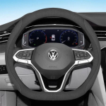 Nahast autojuhtimiskangi kate Volkswagen VW Taigo Tavendor Talagon Virtus Taos 2020 2021 2022 2023 2024 Autotarvikud mf2 black