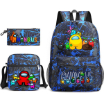 3-osaline koolikoti komplekt &otilde;pilastele Suure mahutavusega Oxfordi riidest koolikott &otilde;larihma ja pliiatsitopsiga 3-piece school bag set